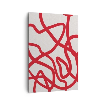 Quadro su tela - Stampe su Tela - Rosso su bianco - 70x100 cm