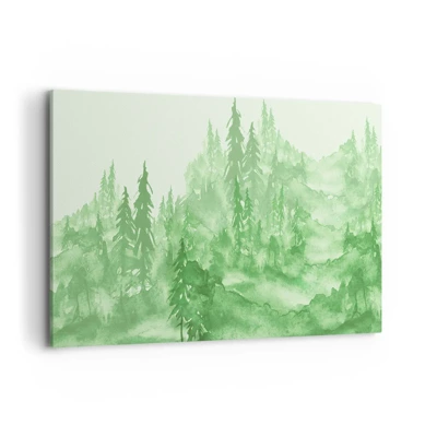 Quadro su tela - Stampe su Tela - Sfocato da una nebbia verde - 100x70 cm