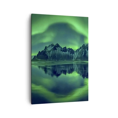 Quadro su tela - Stampe su Tela - Tra le braccia dell'aurora boreale - 50x70 cm