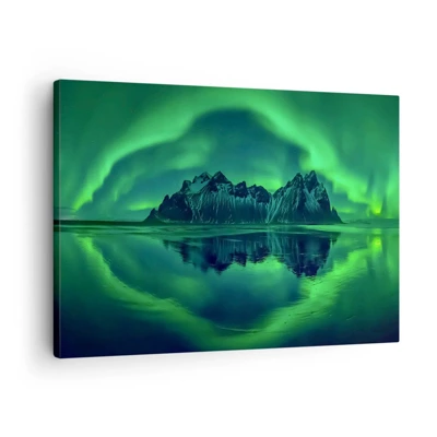 Quadro su tela - Stampe su Tela - Tra le braccia dell'aurora boreale - 70x50 cm