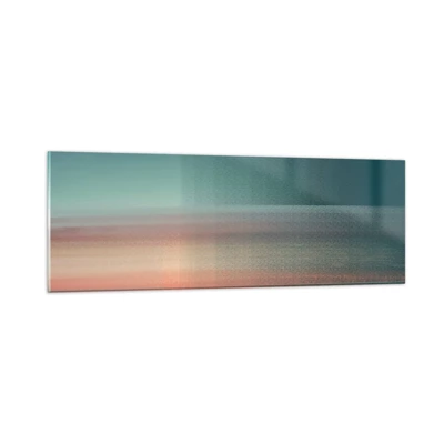 Quadro su vetro - Astrazione: onde di luce - 90x30 cm