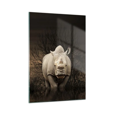Quadro su vetro - Bianco contro la natura - 50x70 cm