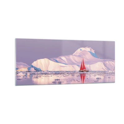 Quadro su vetro - Calore della vela, gelo del ghiaccio - 100x40 cm