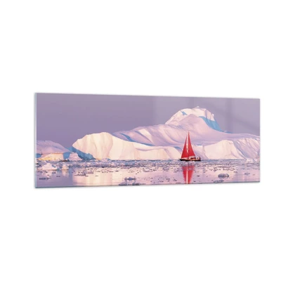 Quadro su vetro - Calore della vela, gelo del ghiaccio - 140x50 cm