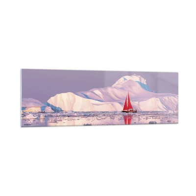 Quadro su vetro - Calore della vela, gelo del ghiaccio - 160x50 cm