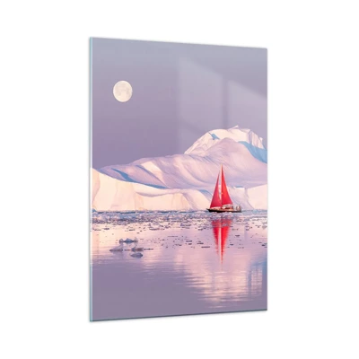 Quadro su vetro - Calore della vela, gelo del ghiaccio - 50x70 cm