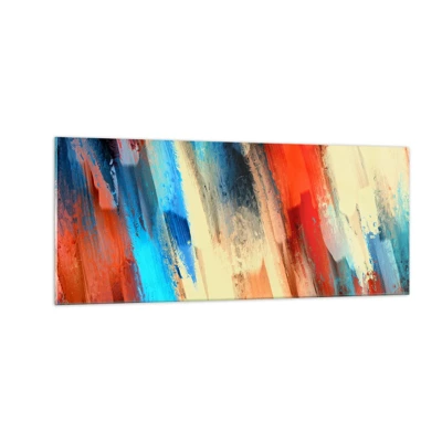 Quadro su vetro - Cascata di colori - 100x40 cm