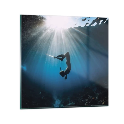 Quadro su vetro - Danza subacquea - 60x60 cm