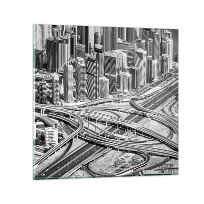 Quadro su vetro - Dubai - città impossibile - 30x30 cm