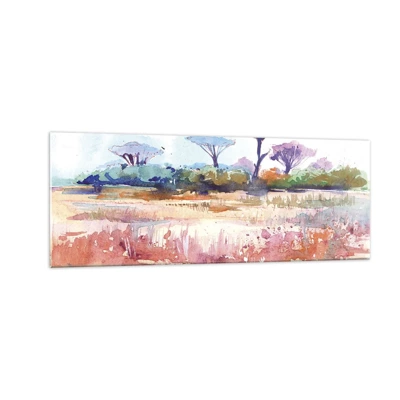 Quadro su vetro - I colori della savana - 140x50 cm