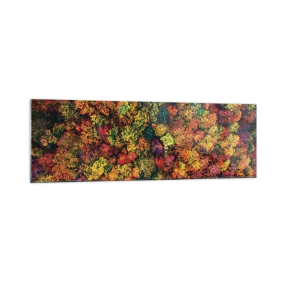 Quadro su vetro - Il bouquet degli alberi d'autunno - 160x50 cm