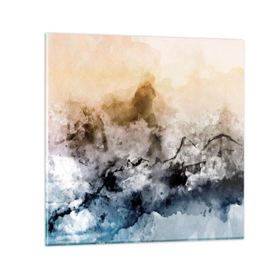 Quadro su vetro - Immersi in una nuvola di nebbia - 30x30 cm