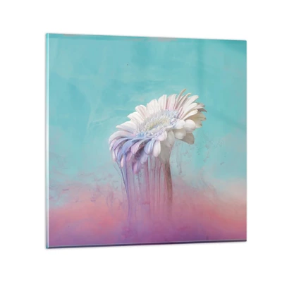 Quadro su vetro - L'aldilà dei fiori - 40x40 cm