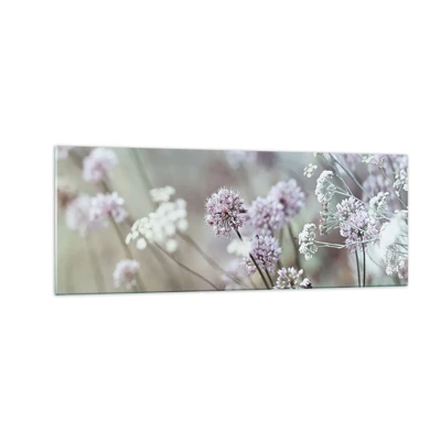 Quadro su vetro - Le dolci filigrane delle erbe - 140x50 cm