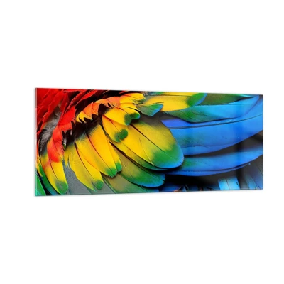Quadro su vetro - L'uccello del paradiso - 100x40 cm