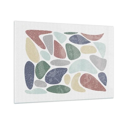 Quadro su vetro - Mosaico di colori incipriati - 100x70 cm
