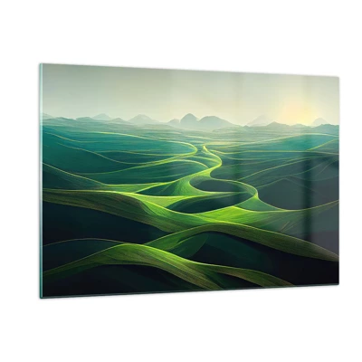Quadro su vetro - Nelle valli verdi - 120x80 cm