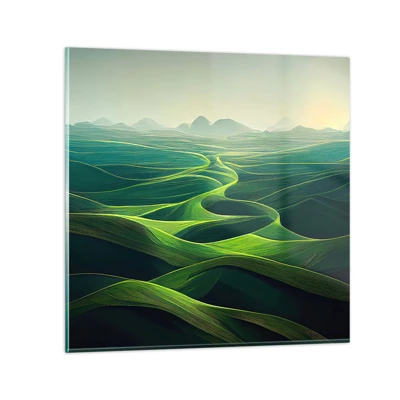 Quadro su vetro - Nelle valli verdi - 50x50 cm