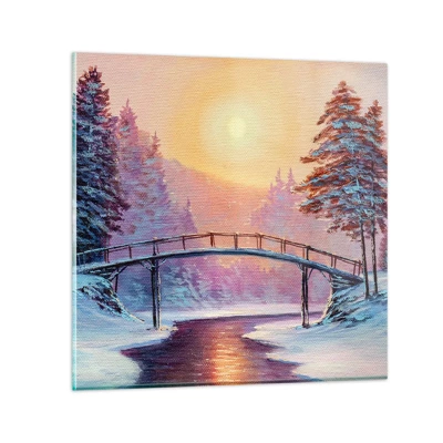 Quadro su vetro - Quattro stagioni: inverno - 50x50 cm