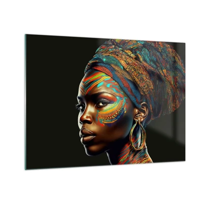 Quadro su vetro - Regina africana - 70x50 cm