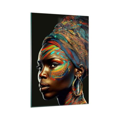 Quadro su vetro - Regina africana - 80x120 cm