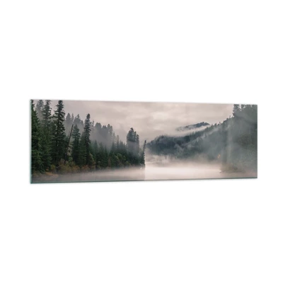 Quadro su vetro - Riflettendo nella nebbia - 160x50 cm