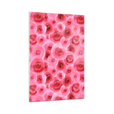 Quadro su vetro - Rose in alto e in basso - 70x100 cm