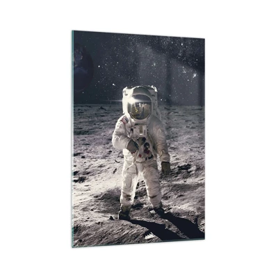 Quadro su vetro - Saluti dalla luna - 70x100 cm