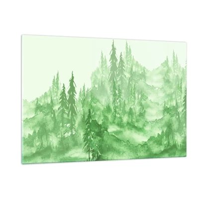 Quadro su vetro - Sfocato da una nebbia verde - 120x80 cm