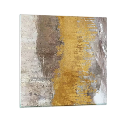 Quadro su vetro - Soffio dorato - 60x60 cm