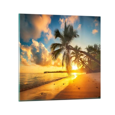 Quadro su vetro - Sogno dei Caraibi - 40x40 cm