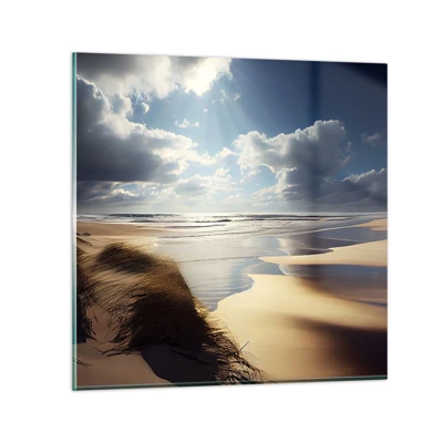 Quadro su vetro - Spiaggia incontaminata - 60x60 cm