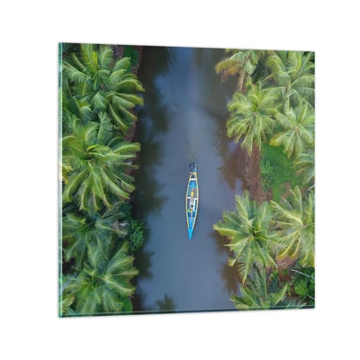 Quadro su vetro - Sul percorso tropicale - 30x30 cm