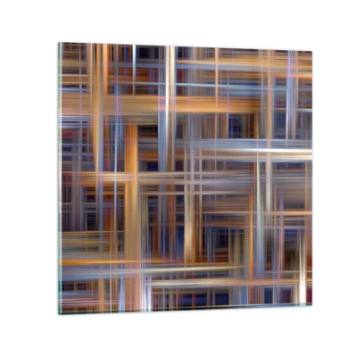 Quadro su vetro - Tessute con la luce - 50x50 cm