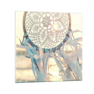 Quadro su vetro - Totem di pizzo - 70x70 cm