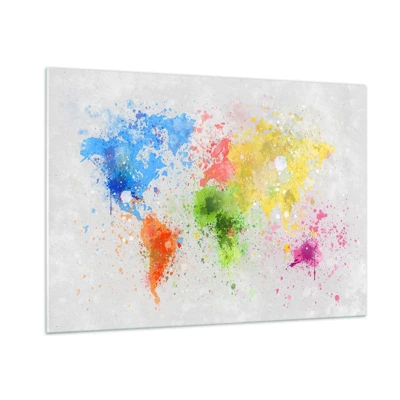 Quadro su vetro - Tutti i colori del mondo - 100x70 cm