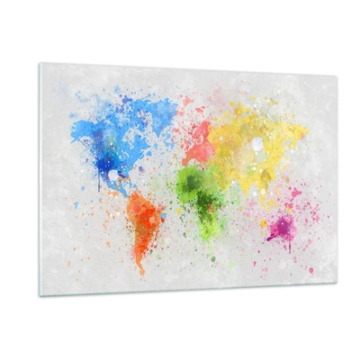 Quadro su vetro - Tutti i colori del mondo - 120x80 cm