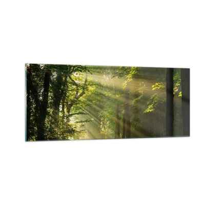Quadro su vetro - Un attimo nel bosco - 100x40 cm