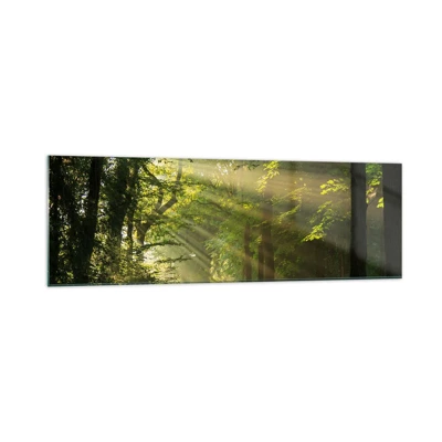 Quadro su vetro - Un attimo nel bosco - 160x50 cm