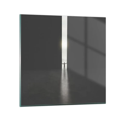 Quadro su vetro - Un passo verso un chiaro futuro - 70x70 cm