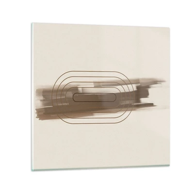 Quadro su vetro - Un soffio di grigio - 50x50 cm