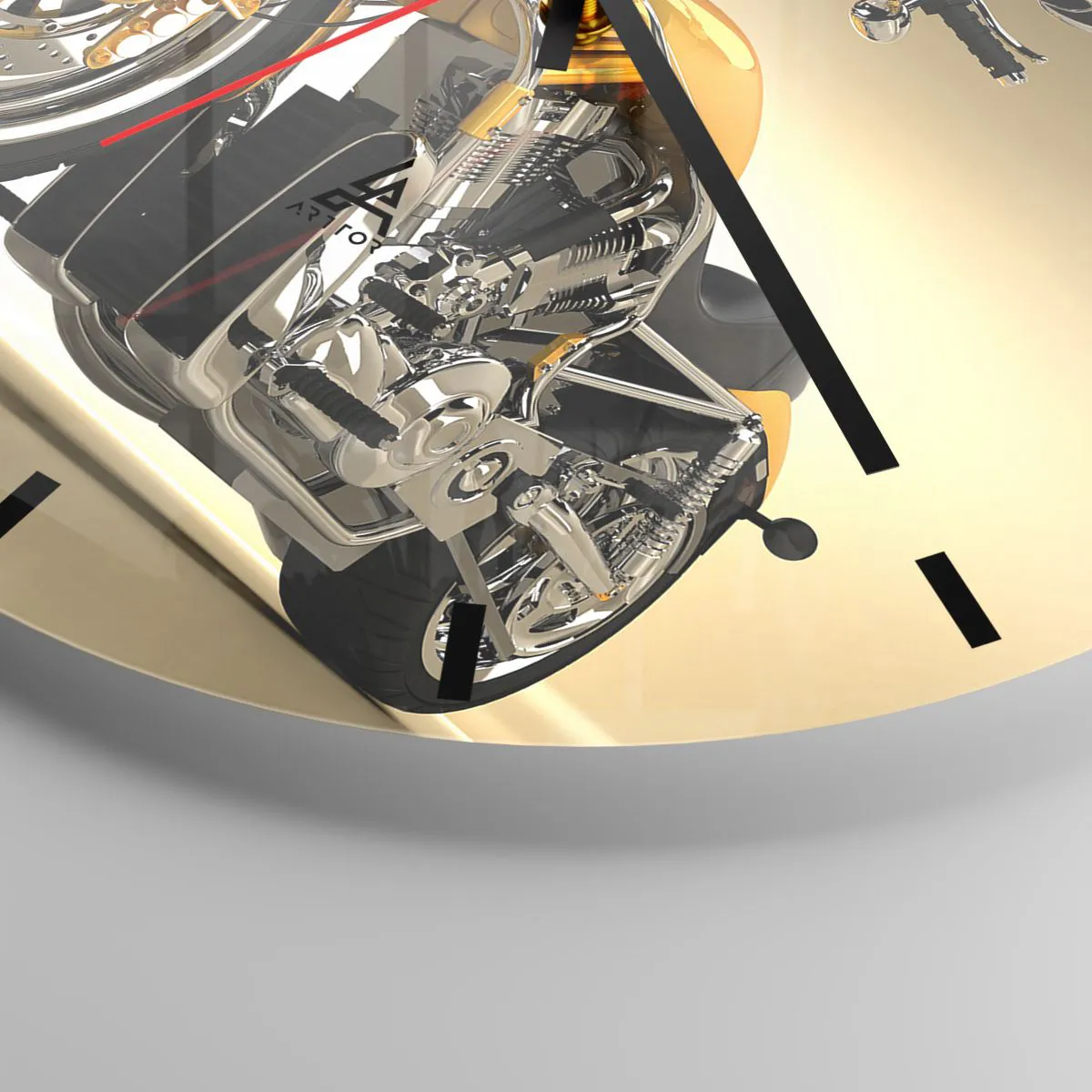 Orologio da parete Arttor - Sogno di forza e di velocità - Quadrante con  trattini, Forma: Cerchio - 30x30 cm - Motociclo, Motore, Settore  Automobilistico