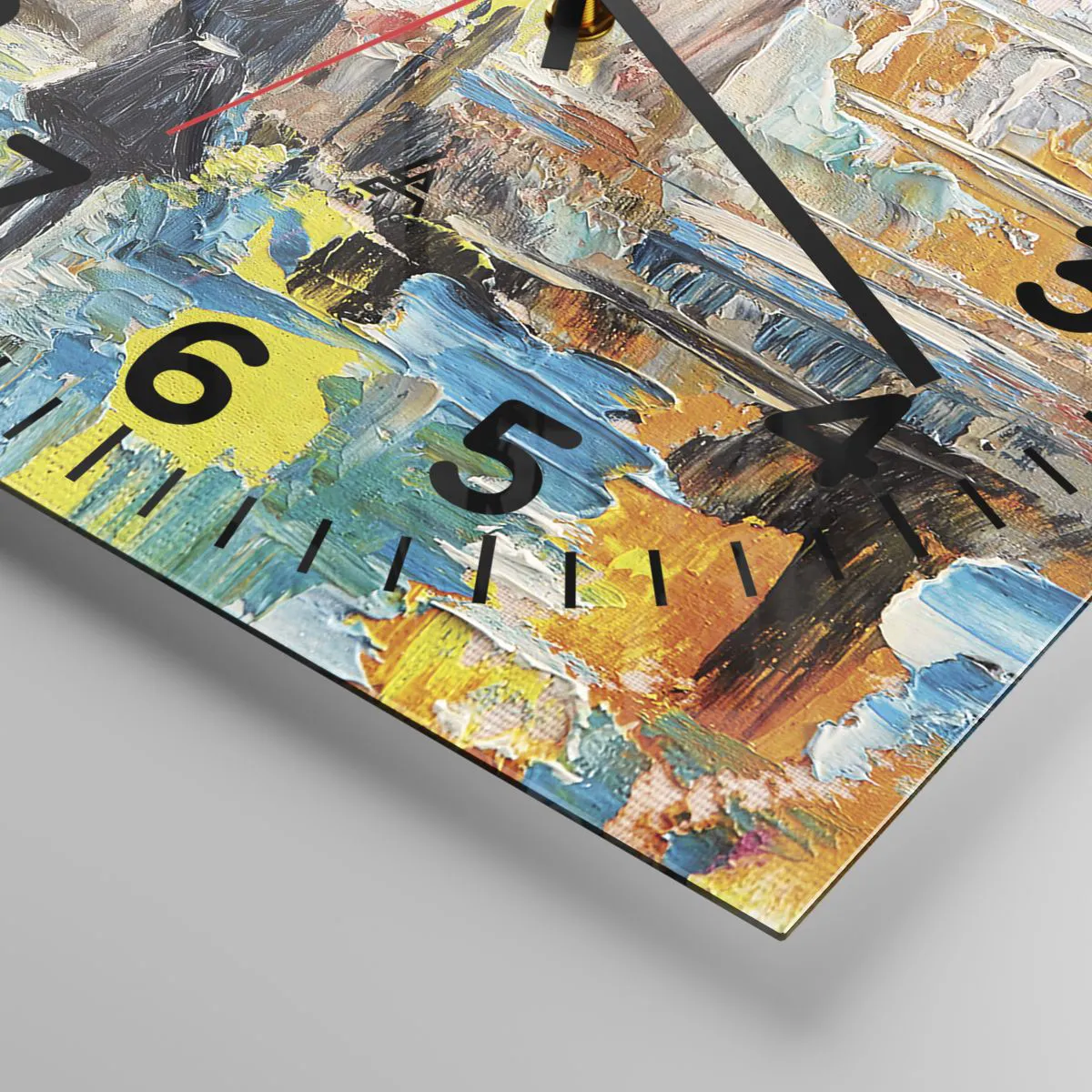 Orologio da parete Arttor - Leggende di Parigi - Quadrante con numeri,  Forma: Quadrato - 40x40 cm - Donna, Parigi, Città