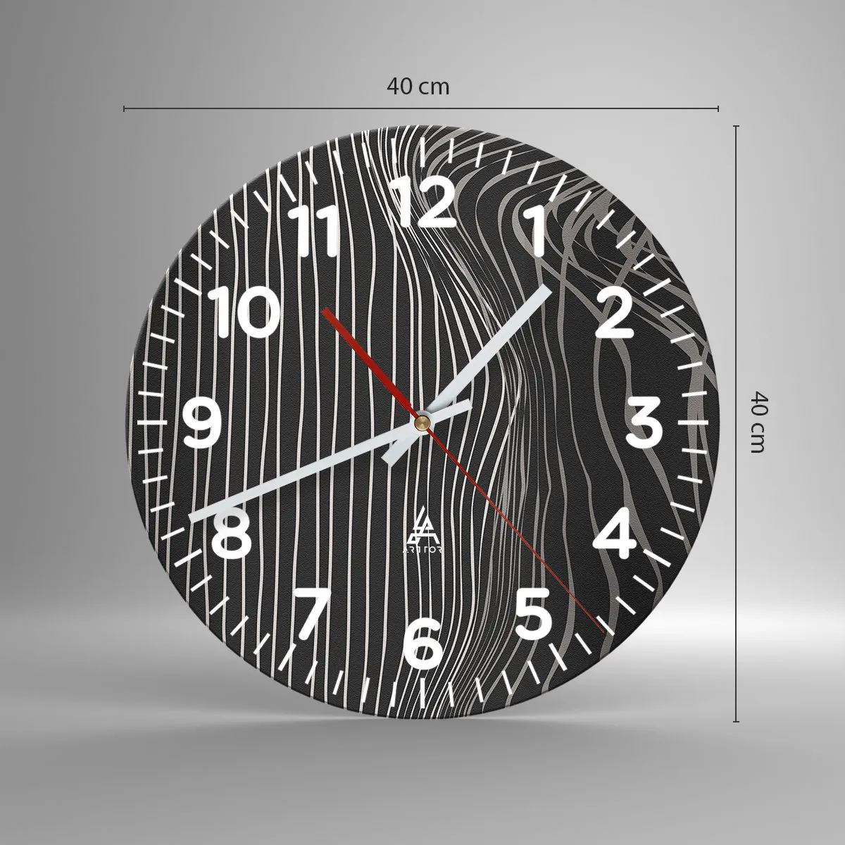 Orologio da parete Arttor - All'inizio vi era il caos - Quadrante con  numeri, Forma: Cerchio - 40x40 cm - Astrazione, Arte, Modello Moderno