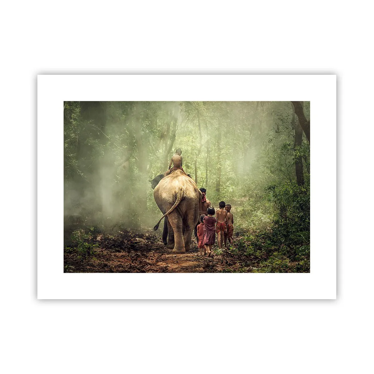 Poster Arttor 40x30 cm - Il nuovo Libro della Giungla - Paesaggio,  Elefante, Giungla, Asia, Tailandia, Per il Salotto, Per la Camera da letto