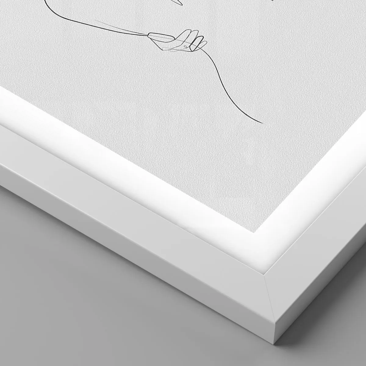 Poster in cornice bianca 100x70 cm - La musica del corpo - Arttor - Decorazioni  da parete moderne e originali, per il salotto e la camera da letto