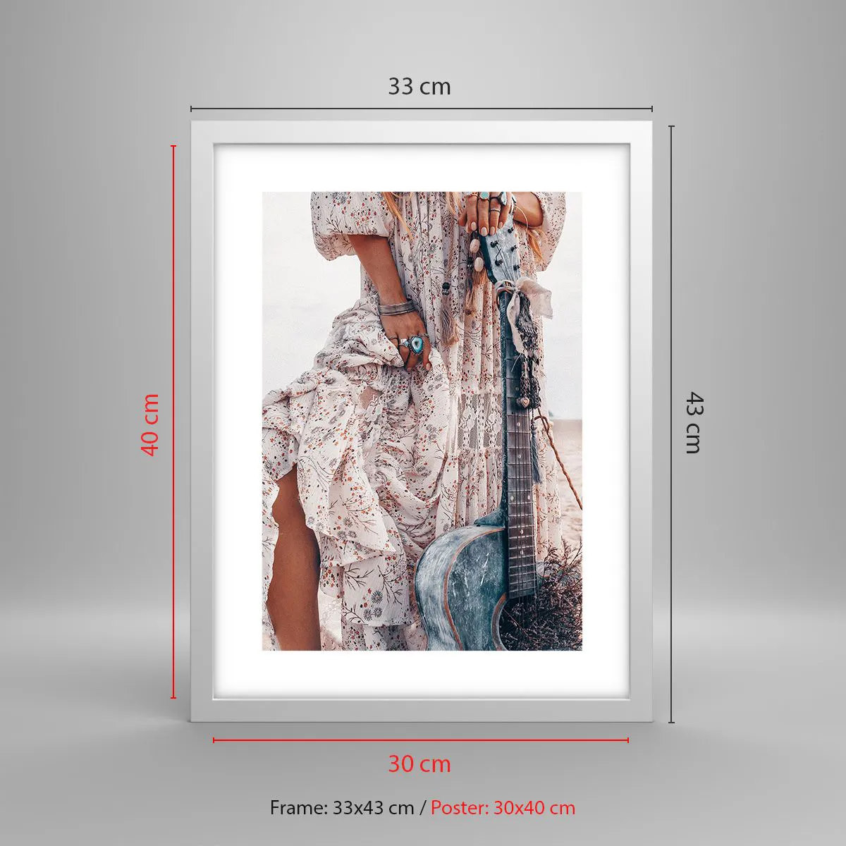 Poster in cornice bianca Arttor 30x40 cm - Figli dei fiori in cammino -  Donna, Boho, Chitarra, Vintage ▾, Gioielleria, Per il Salotto, Per la  Camera