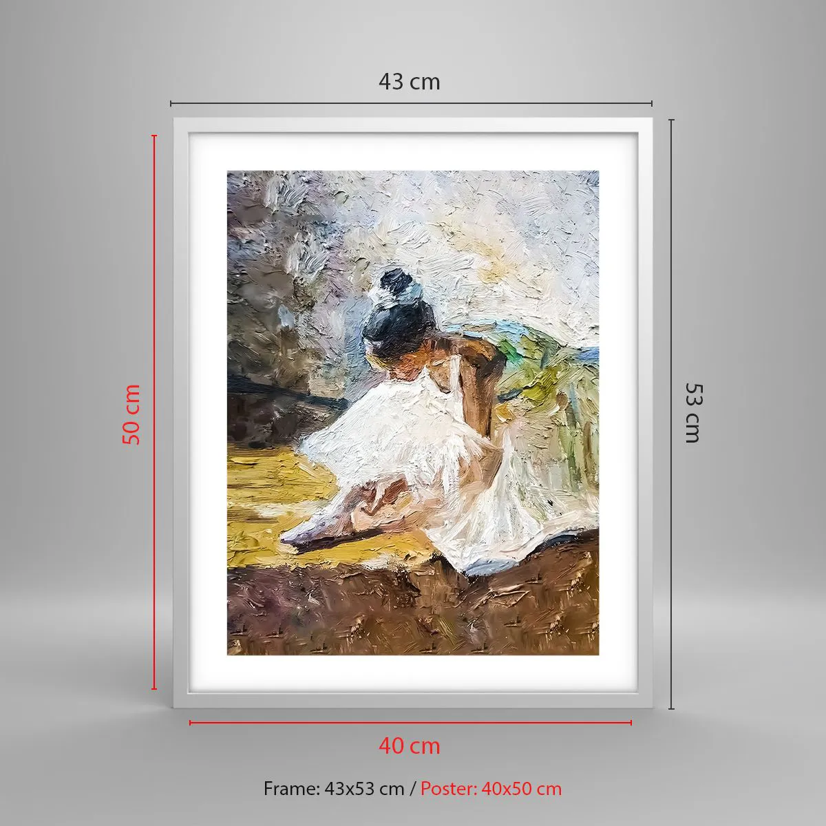 Poster in cornice bianca 40x50 cm - Dal quadro di Degas - Arttor -  Decorazioni da parete moderne e originali, per il salotto e la camera da  letto