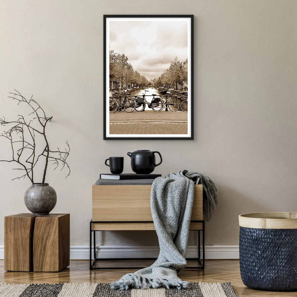 Poster in cornice nera 50x70 cm - Atmosfera olandese - Arttor - Decorazioni  da parete moderne e originali, per il salotto e la camera da letto
