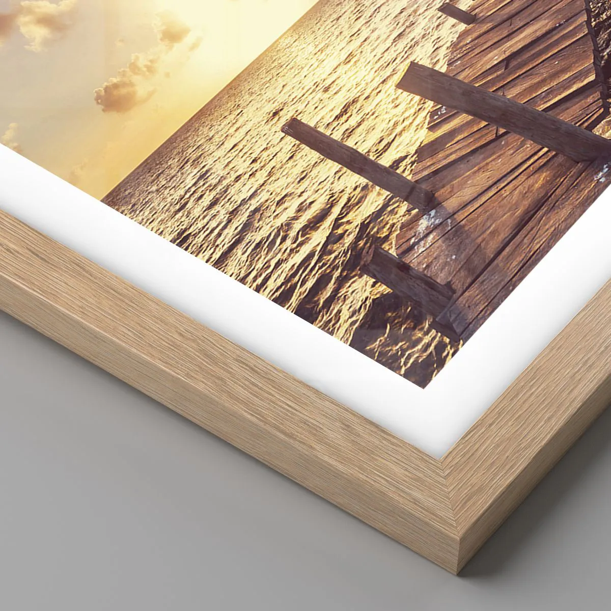 Cornice colore bianca opaca in legno per foto,stampe,poster